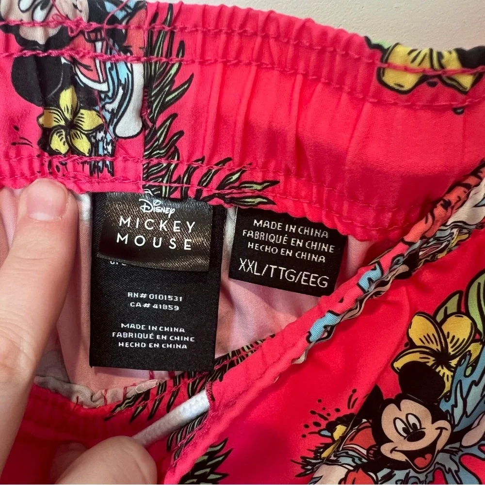 Disney Mickey Mouse Floral Pink Men's Swim Shorts Size XXL